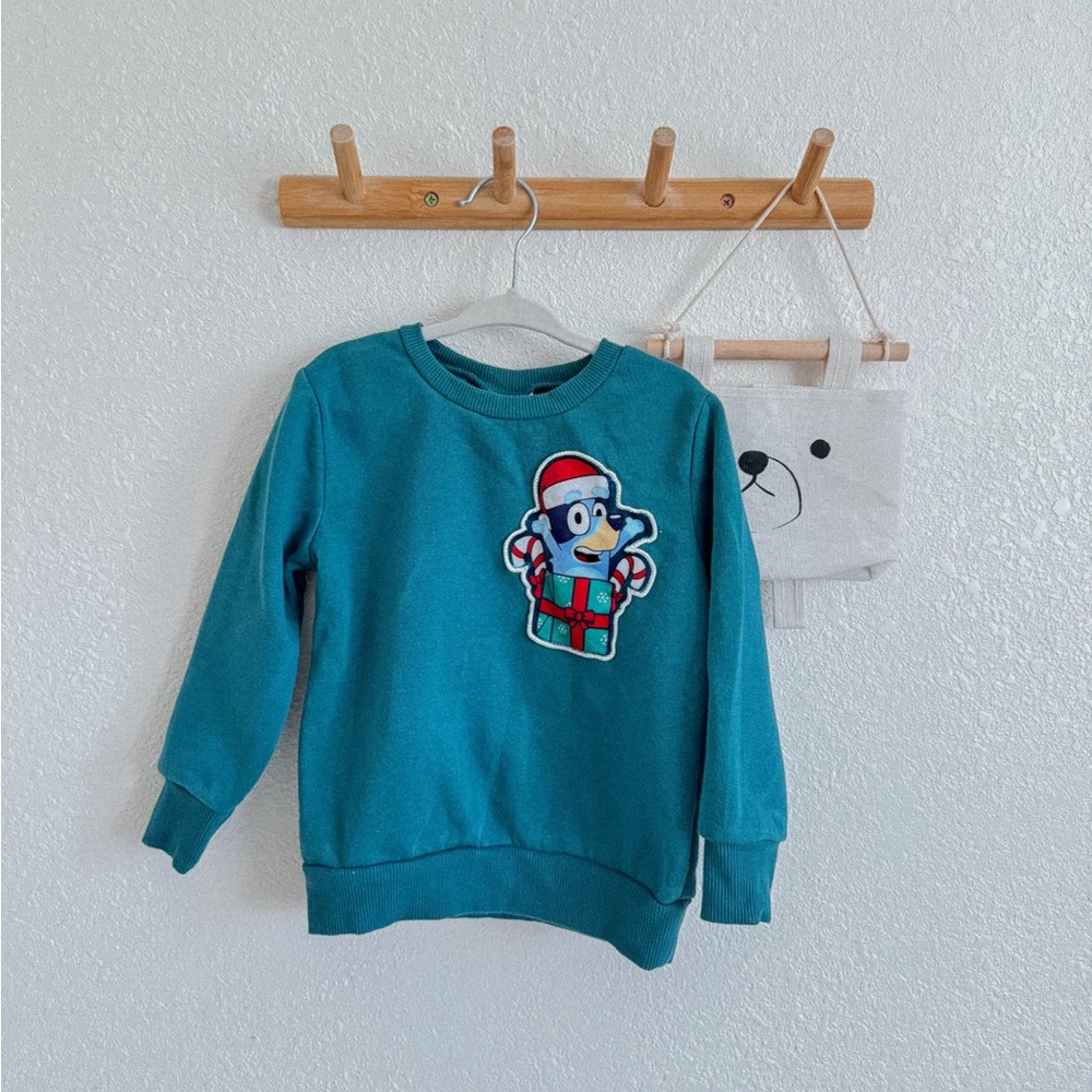 Bluey Teal Christmas Sweatshirt
